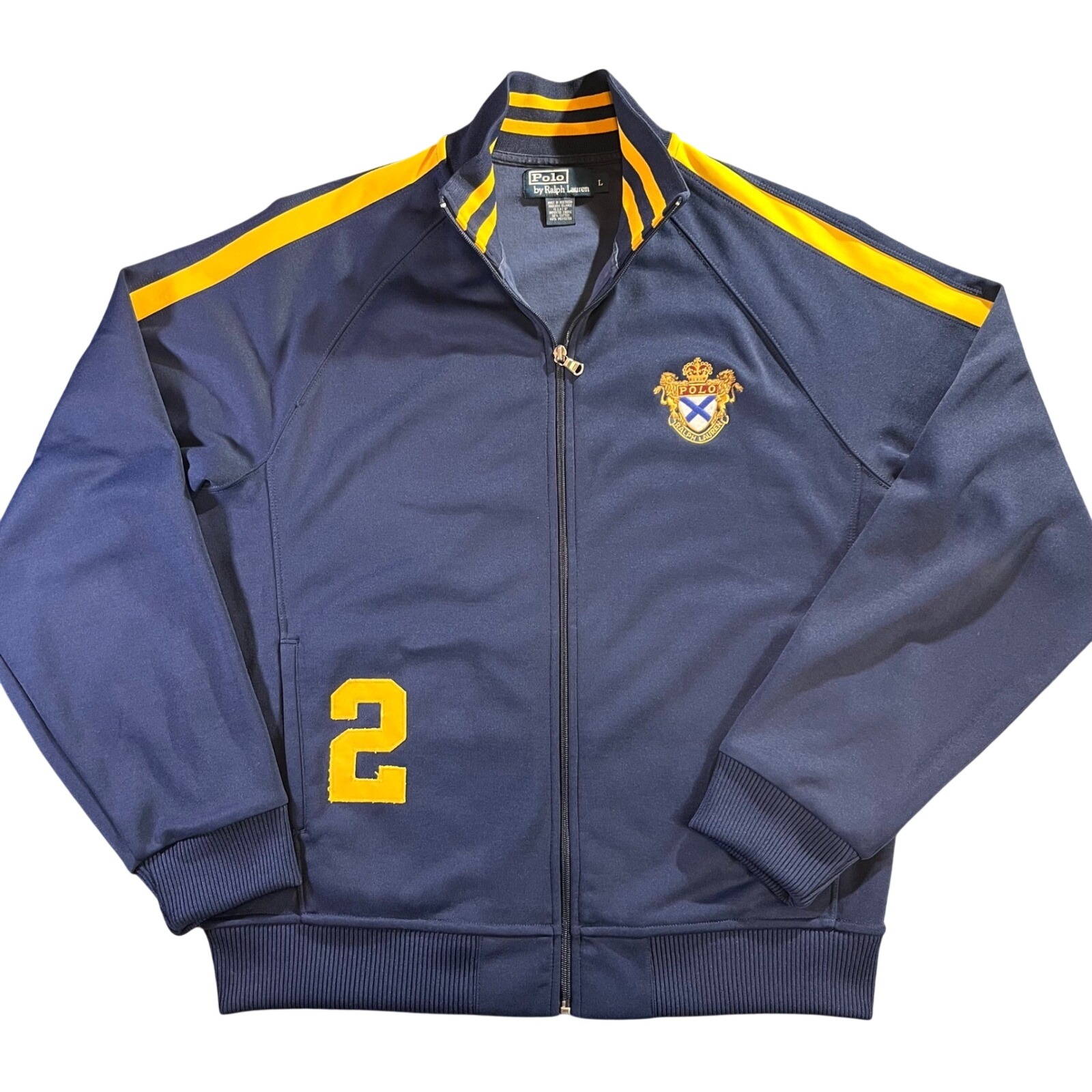 Polo By Ralph Lauren Navy And Yellow Bomber Jacket
